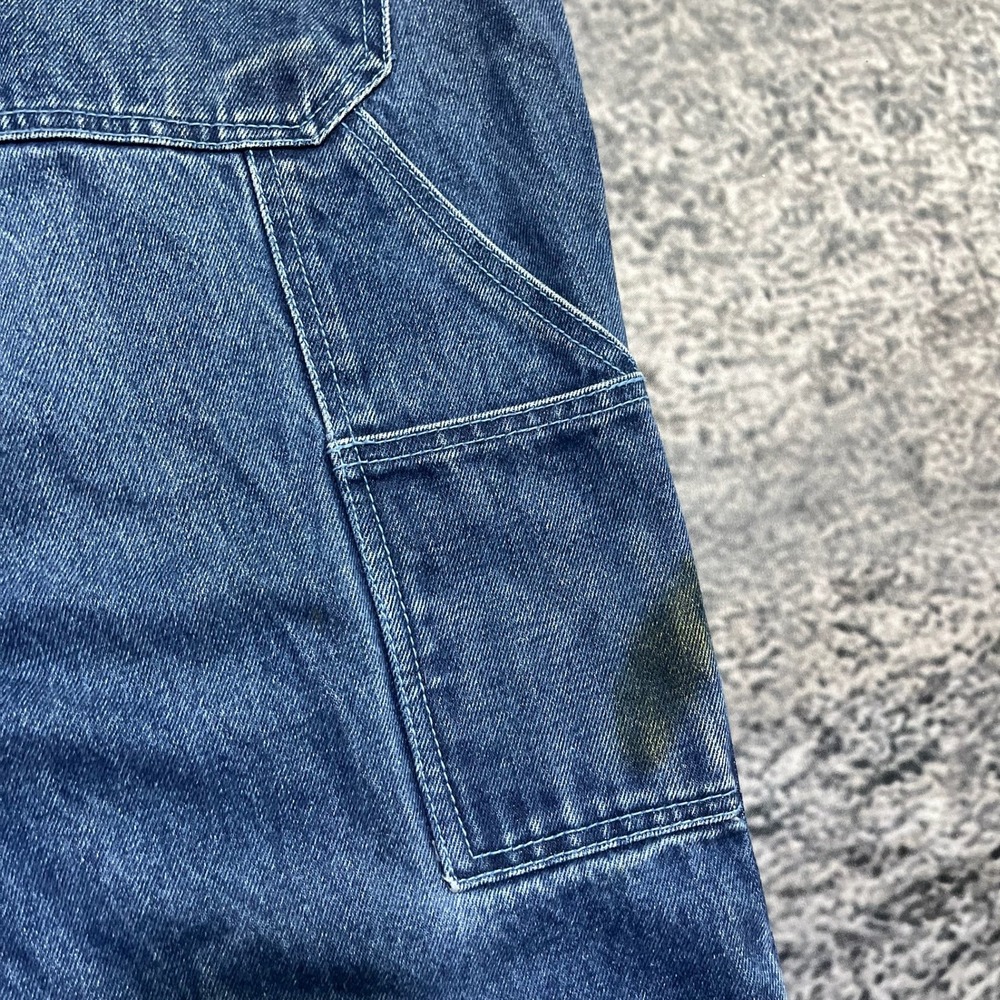 Koman Jeans Carpenter Baggy Wide Leg‎ 34x30 Blue Distressed Skater Vintage Y2K - Picture 4 of 16